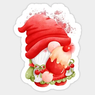 Chillin' with Gnomies: A Frosty Popsicle Adventure (Cherry/Black) Sticker